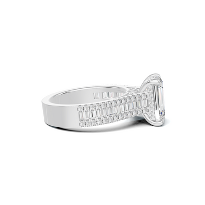 Baguette Detailed Statement Ring