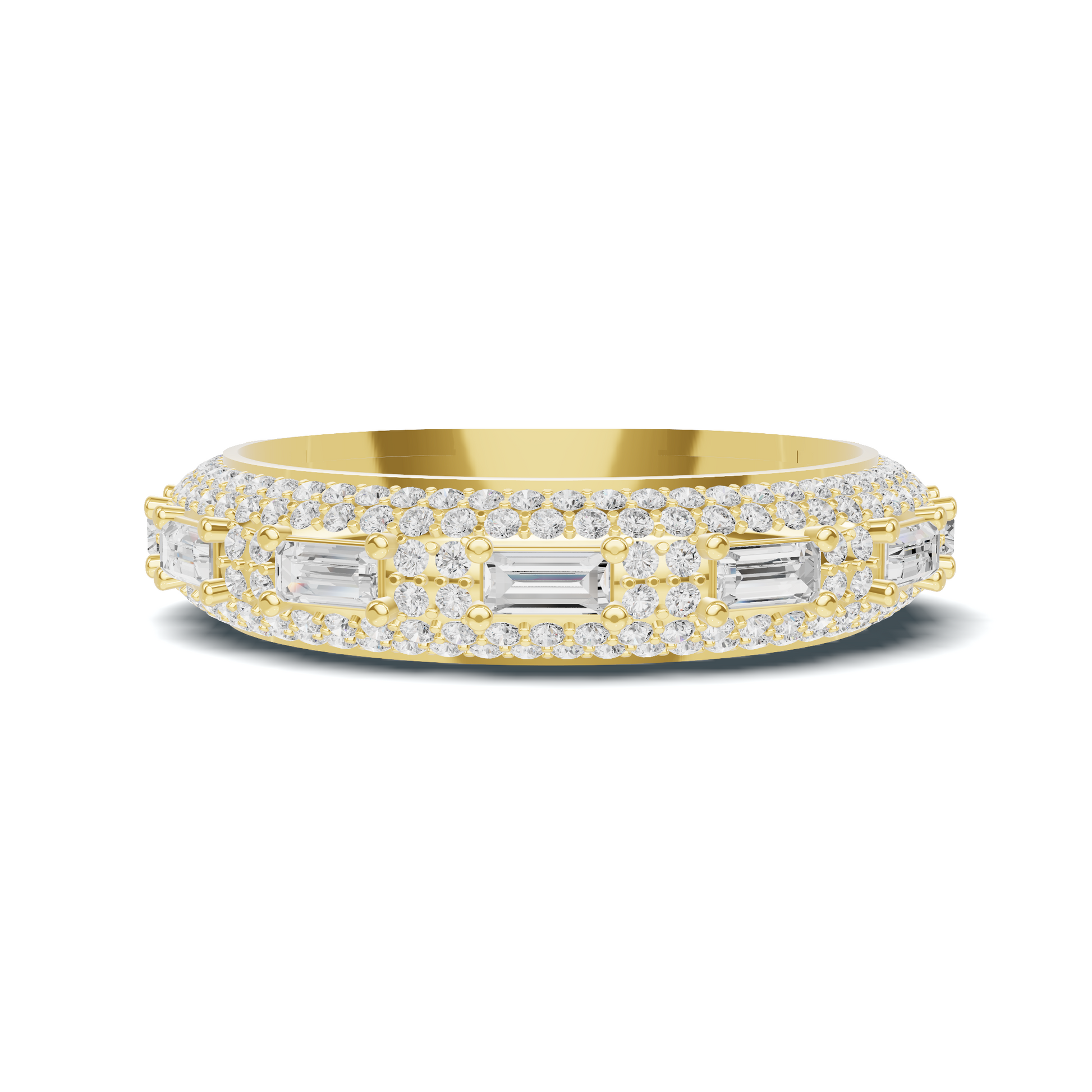 Baguette Pave Eternity Ring