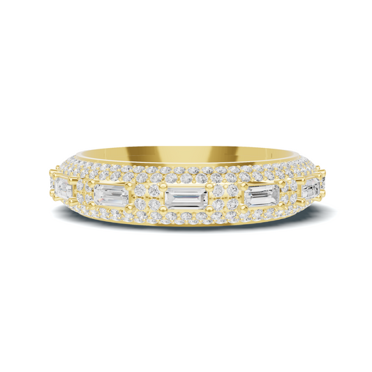 Baguette Pave Eternity Ring