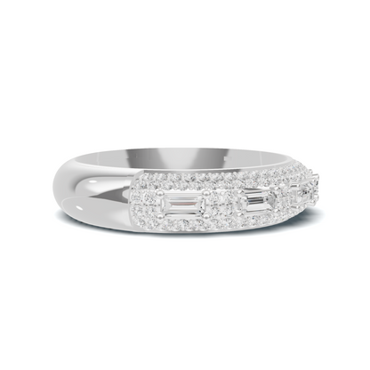 Baguette Pave Eternity Ring
