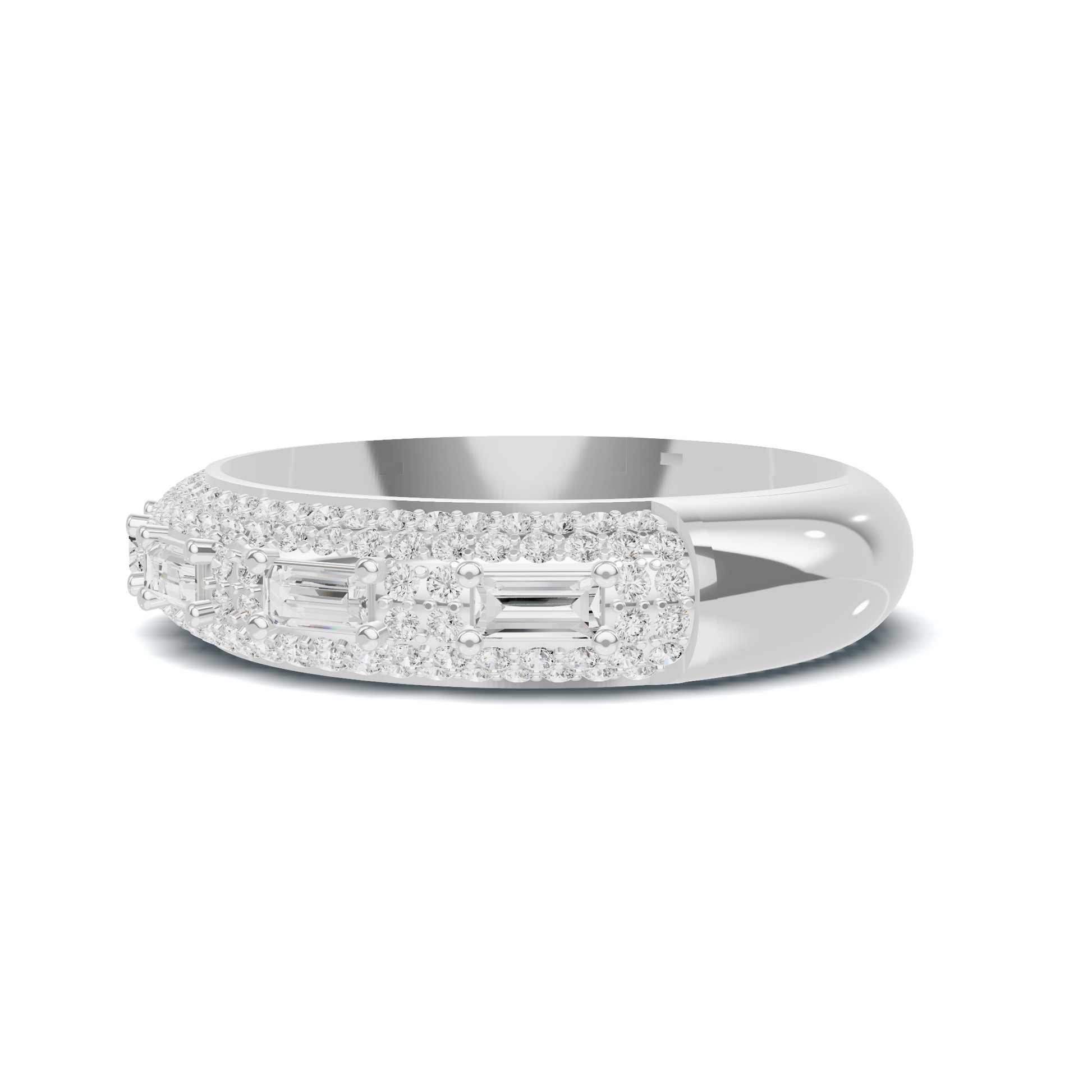 Baguette Pave Eternity Ring