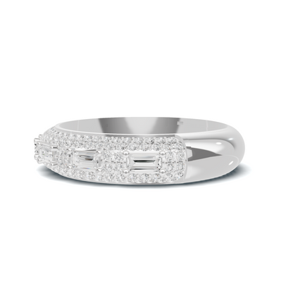 Baguette Pave Eternity Ring