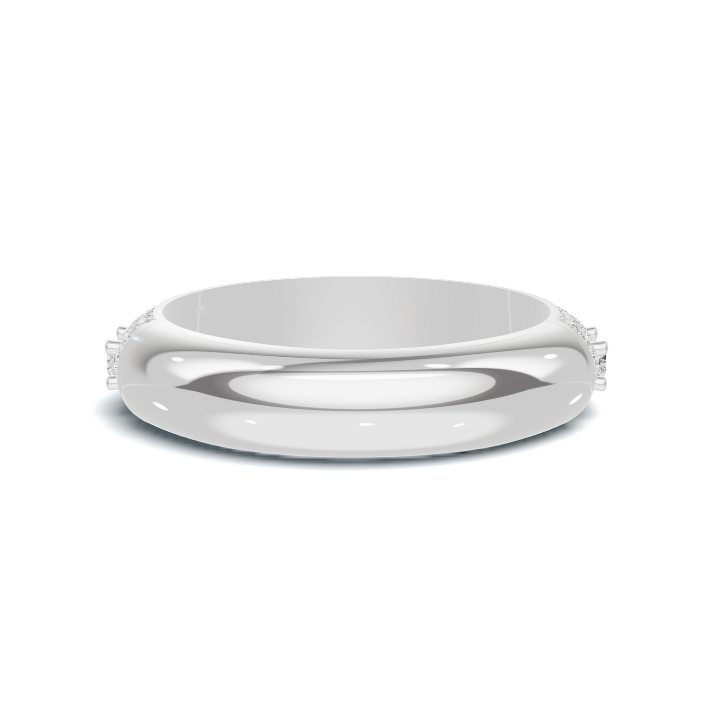 Baguette Pave Eternity Ring