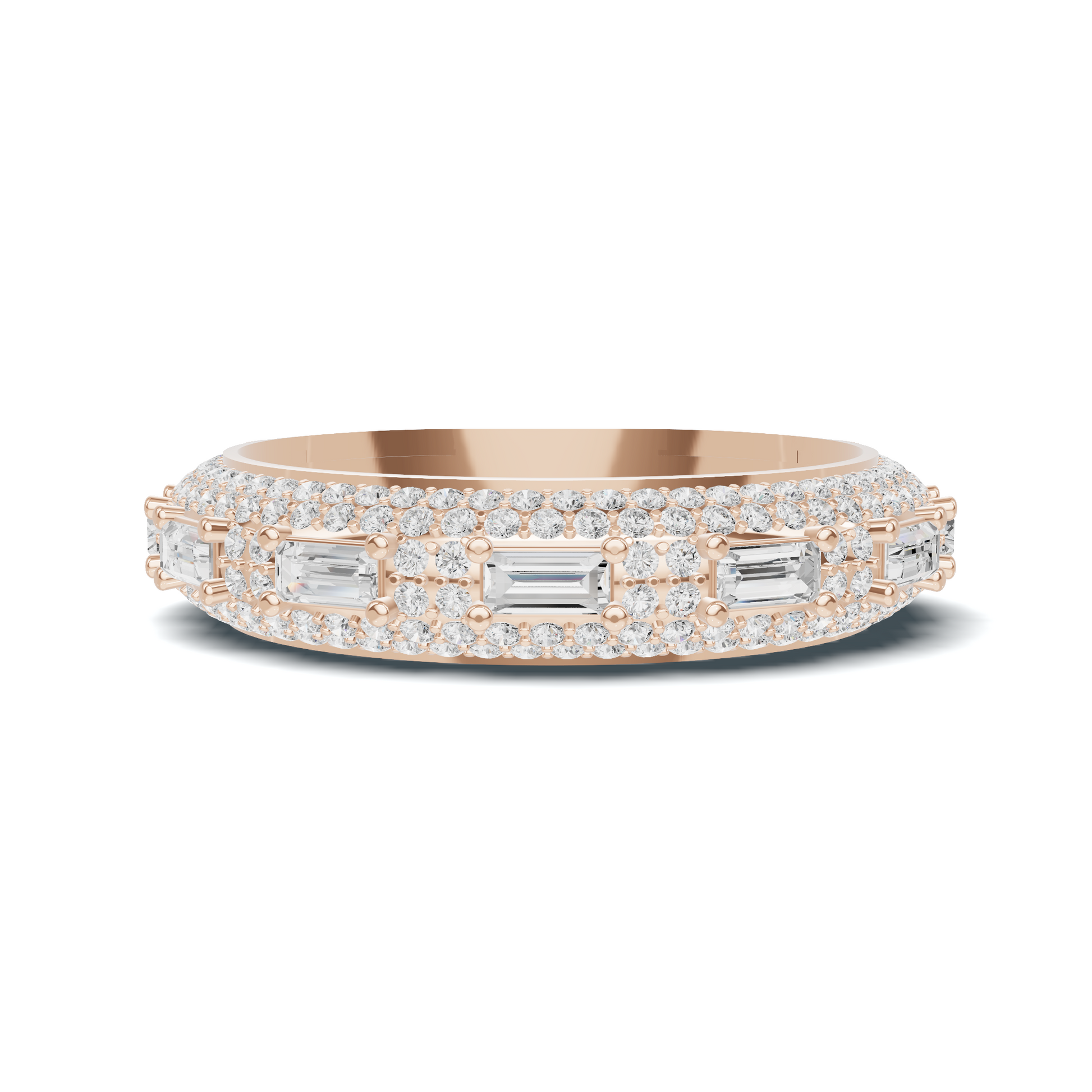 Baguette Pave Eternity Ring