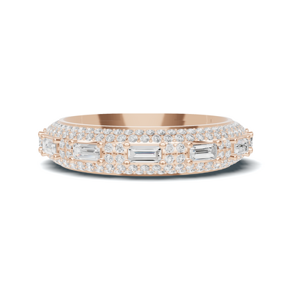 Baguette Pave Eternity Ring