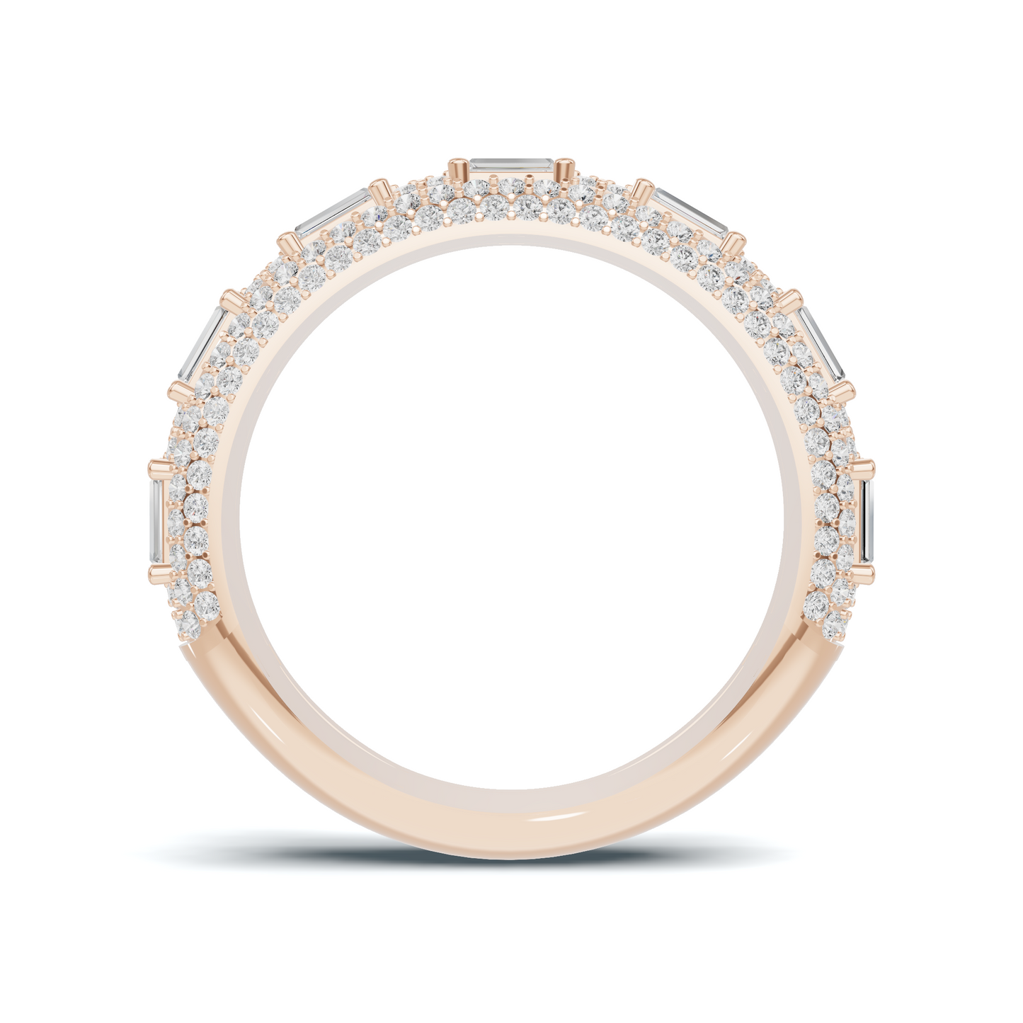 Baguette Pave Eternity Ring