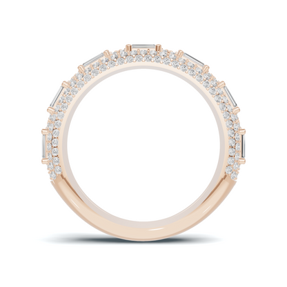 Baguette Pave Eternity Ring