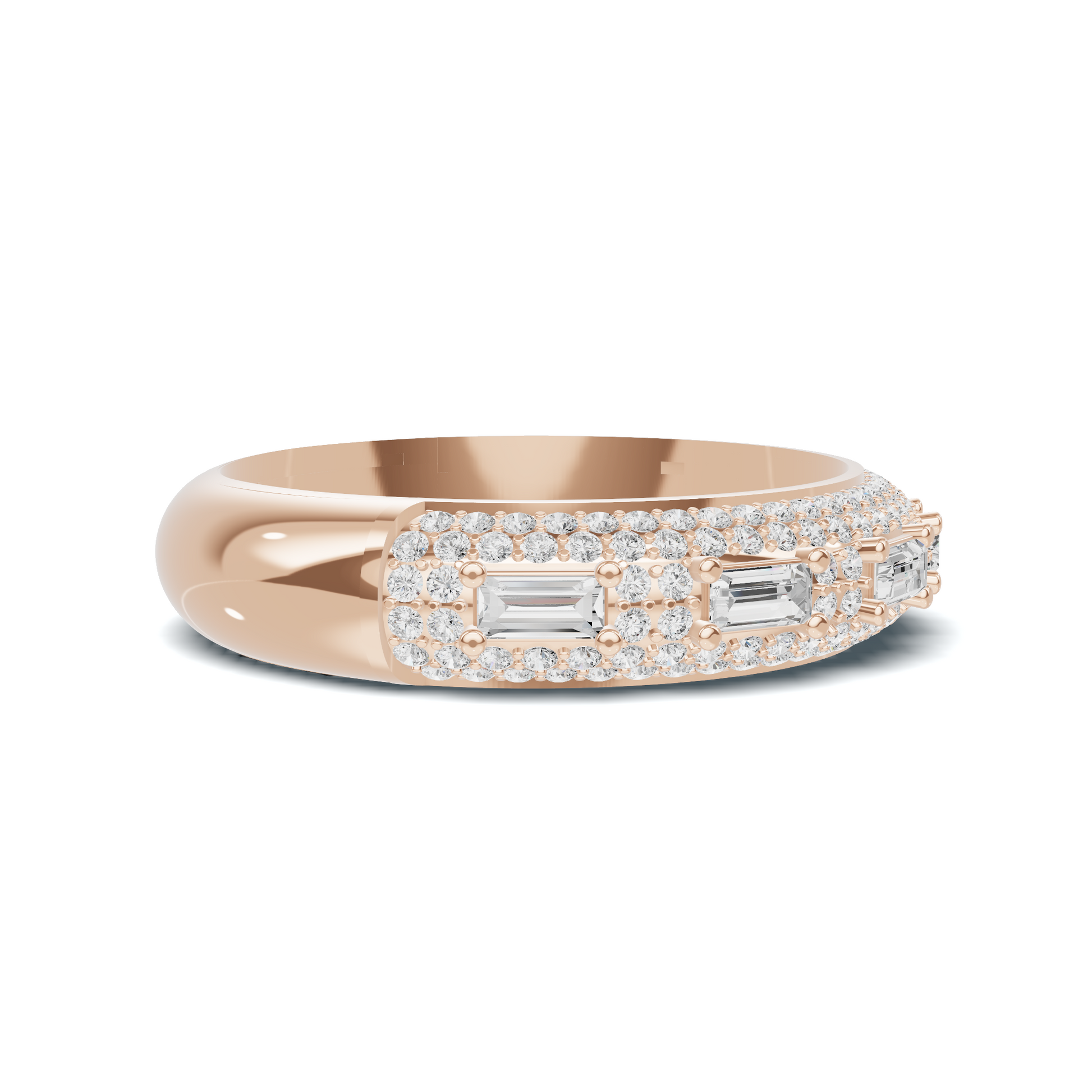 Baguette Pave Eternity Ring
