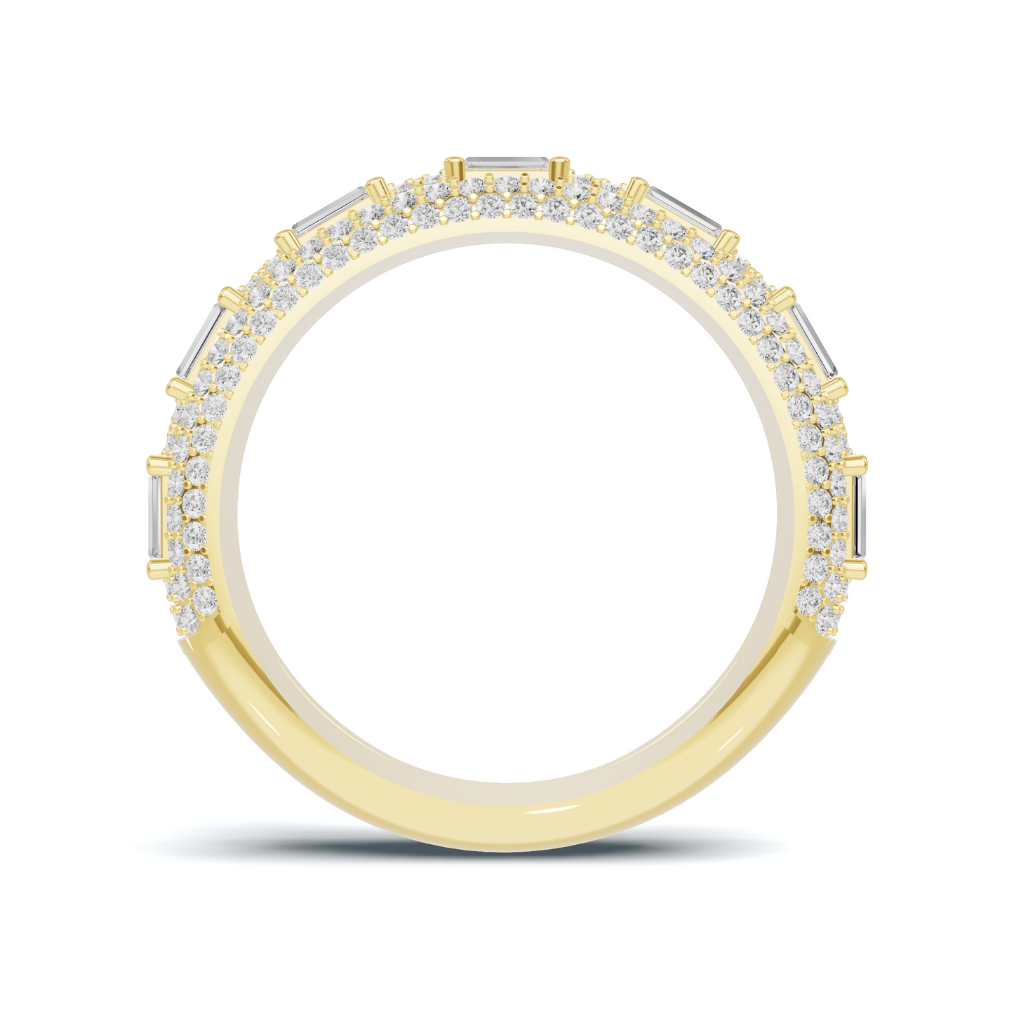 Baguette Pave Eternity Ring