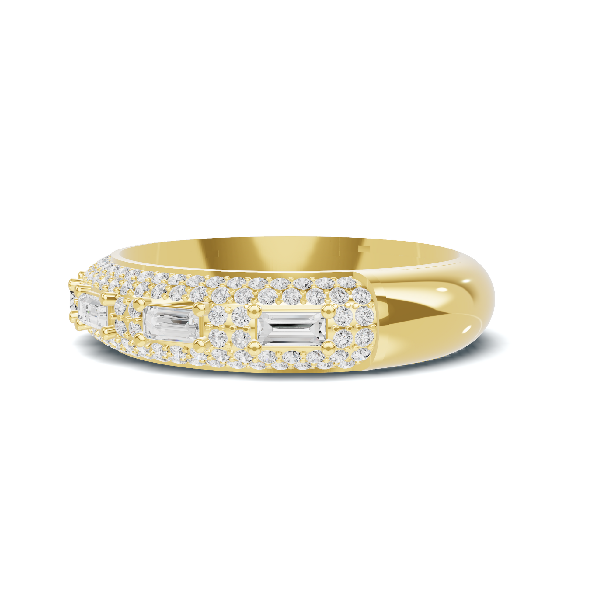 Baguette Pave Eternity Ring