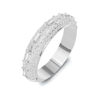 Baguette Pave Eternity Ring