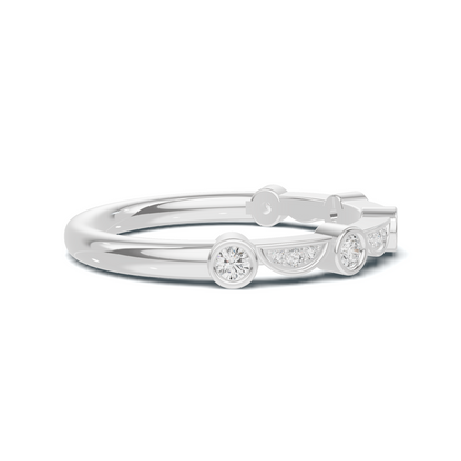 Bezel Set Arc Ring