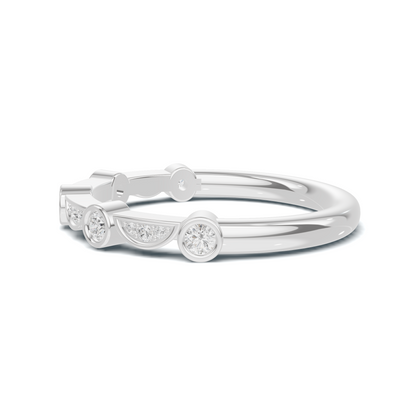 Bezel Set Arc Ring