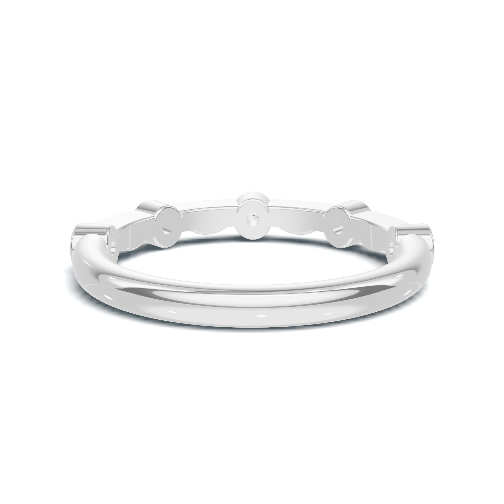 Bezel Set Arc Ring