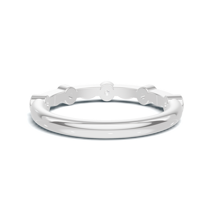 Bezel Set Arc Ring