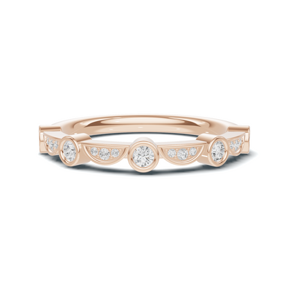 Bezel Set Arc Ring