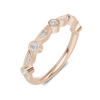 Bezel Set Arc Ring
