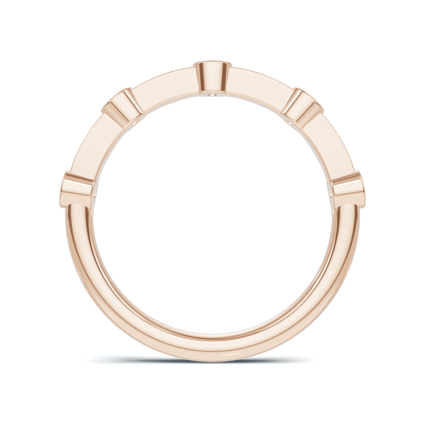 Bezel Set Arc Ring