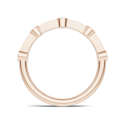Bezel Set Arc Ring