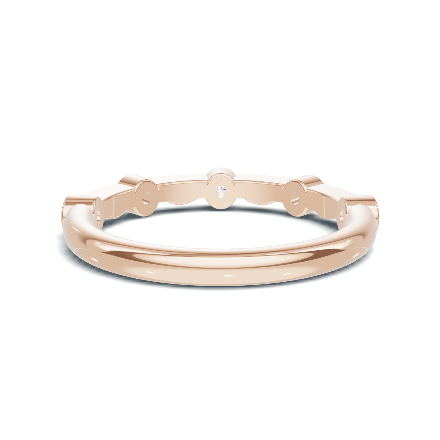 Bezel Set Arc Ring