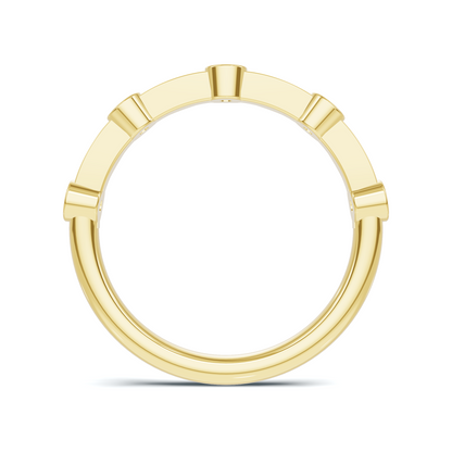 Bezel Set Arc Ring