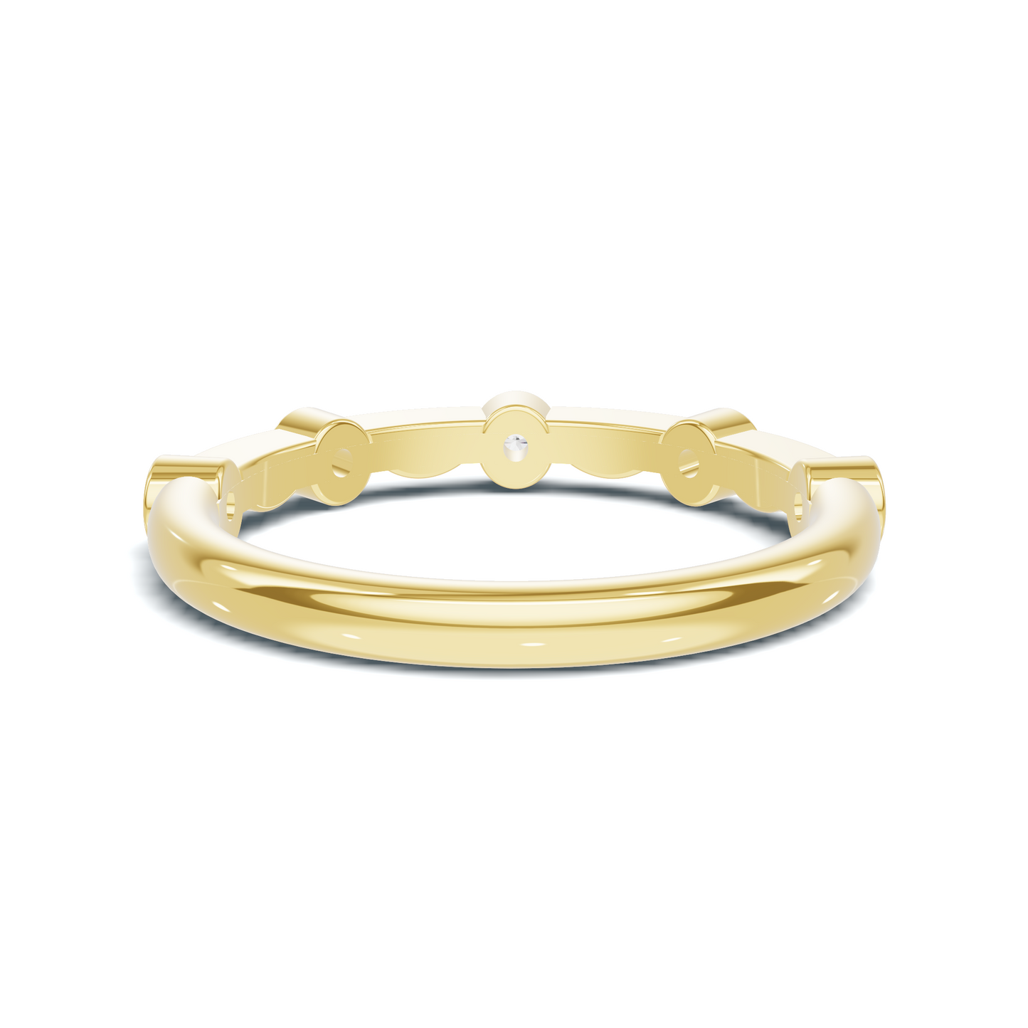 Bezel Set Arc Ring