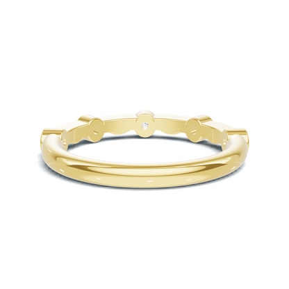 Bezel Set Arc Ring