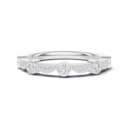Bezel Set Arc Ring