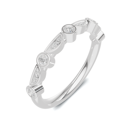 Bezel Set Arc Ring