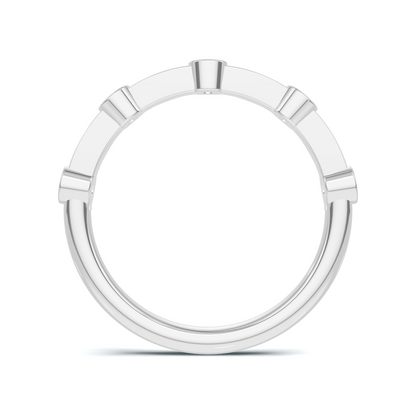 Bezel Set Arc Ring
