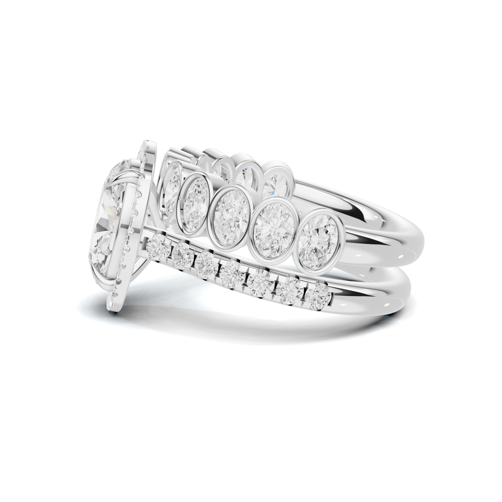 Bezel Set Stackable Ring