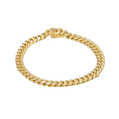 10K Yellow Gold Cuban Link 6.8mm Bracelet