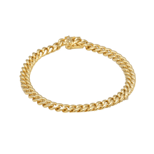 10K Yellow Gold Cuban Link 6.8mm Bracelet