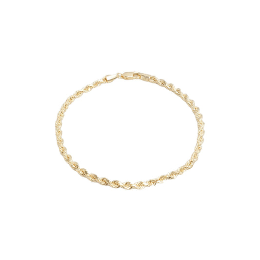 10K Yellow Gold Rope 2.8mm Bracelet