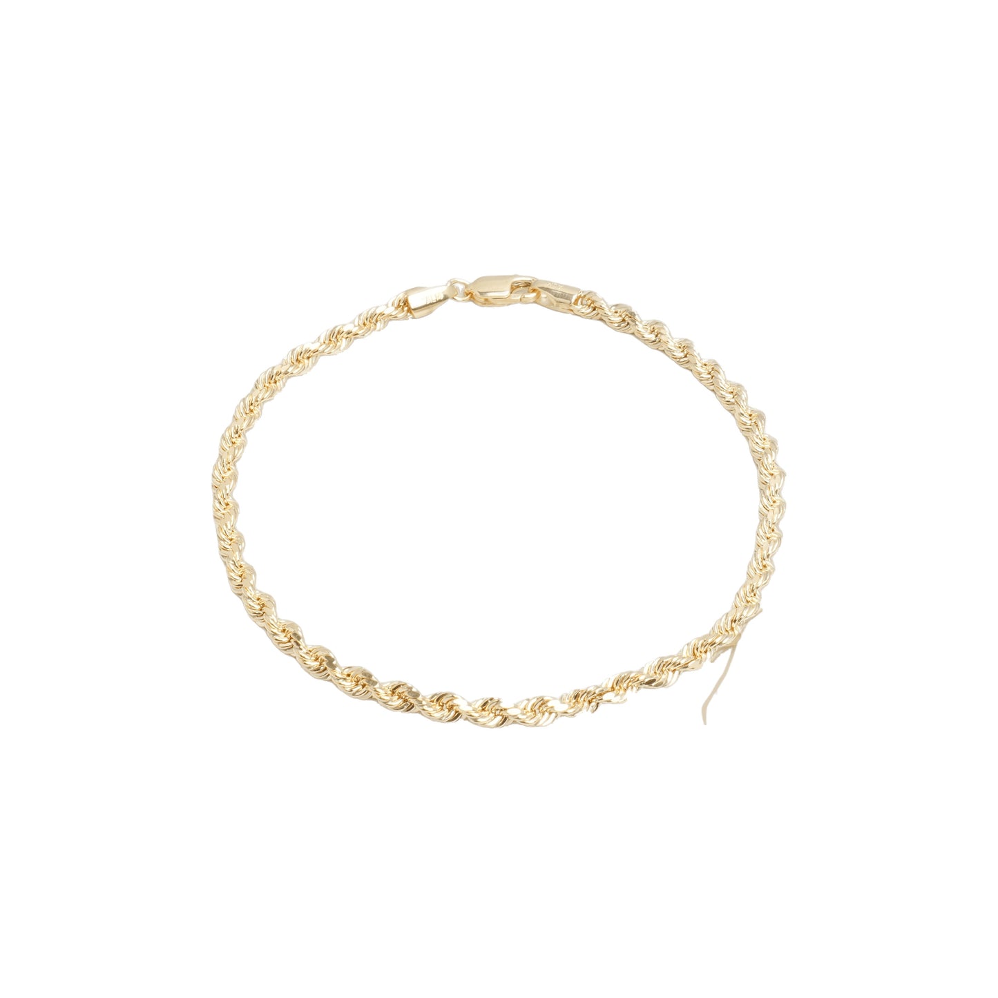 10K Yellow Gold Rope 3.5mm Bracelet