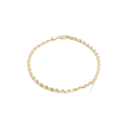 10K Yellow Gold Rope 3.5mm Bracelet