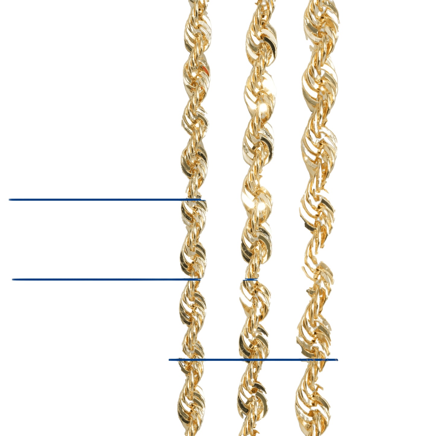 10K Yellow Gold Laser-Cut Rope 4.5mm Bracelet