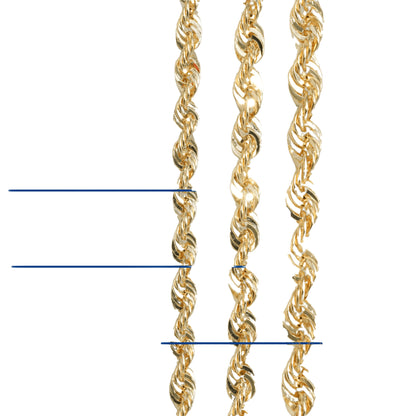 10K Yellow Gold Laser-Cut Rope 4.5mm Bracelet