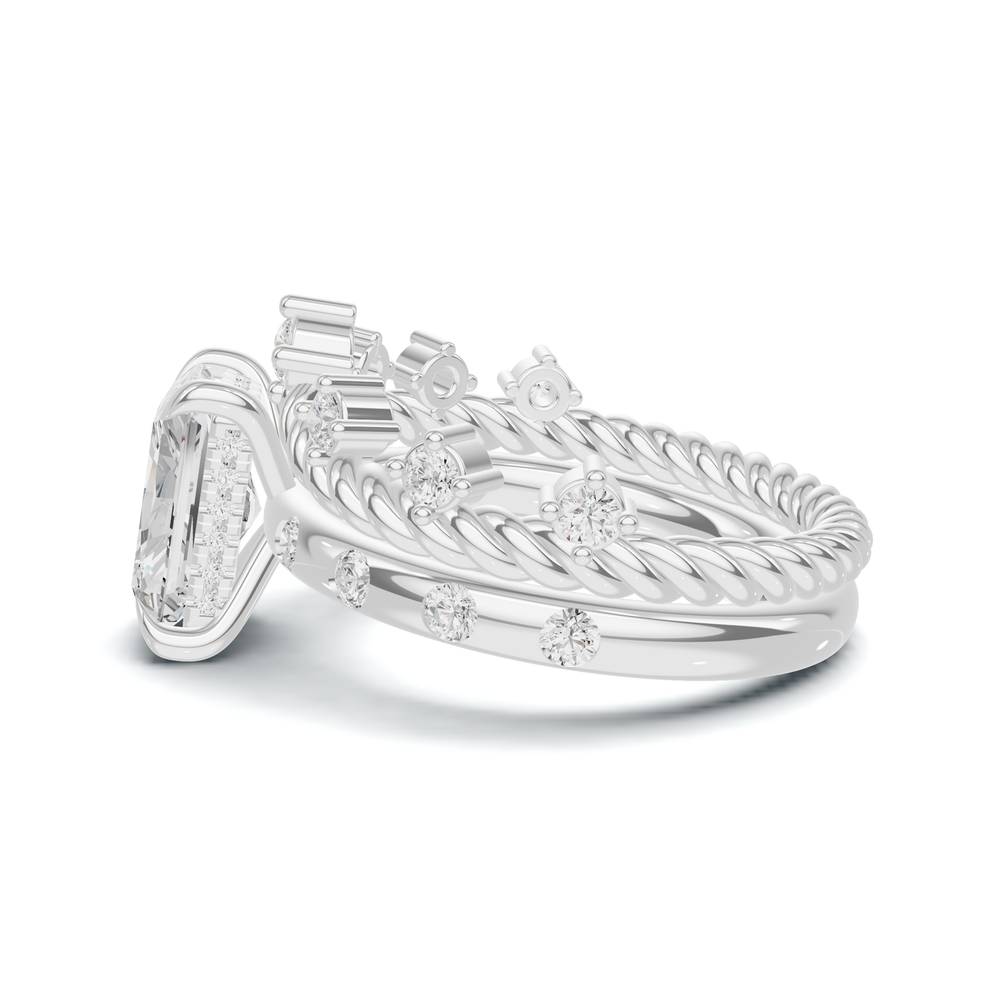 Braided Twisted Stackable Ring