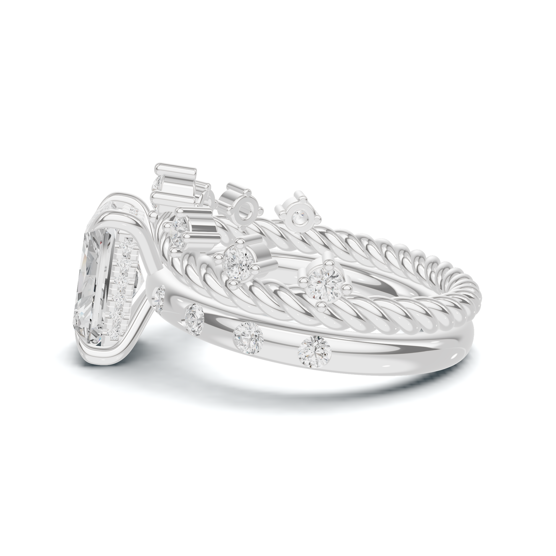 Braided Twisted Stackable Ring