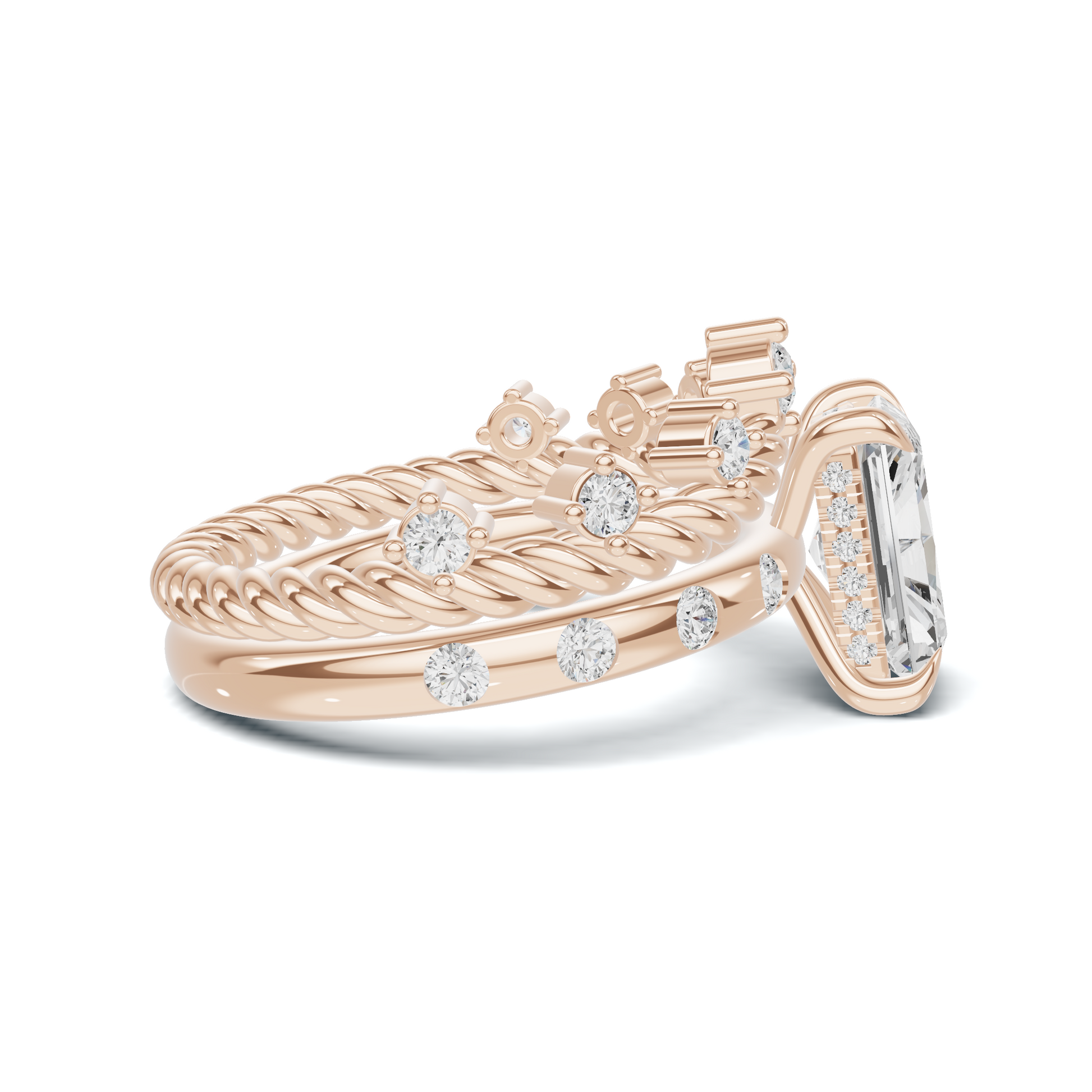 Braided Twisted Stackable Ring