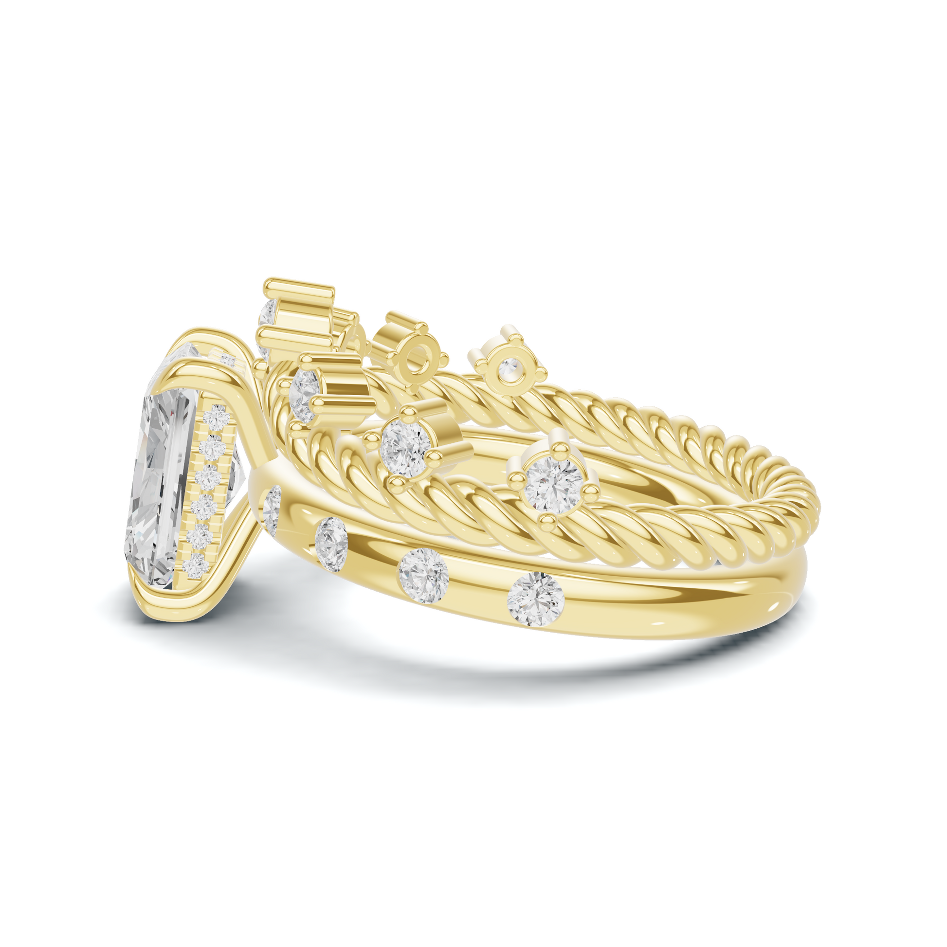 Braided Twisted Stackable Ring
