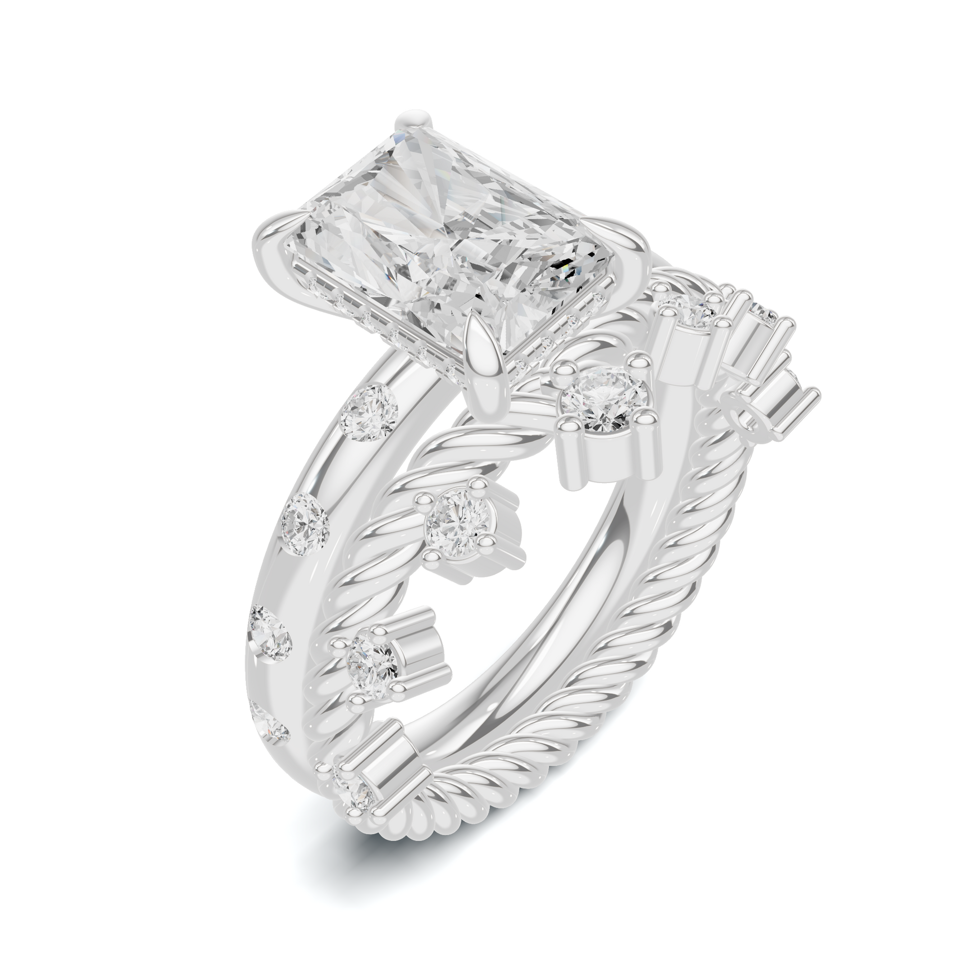 Braided Twisted Stackable Ring