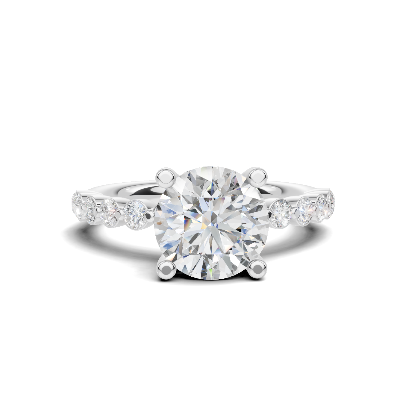 Brilliant Accented Pave Ring