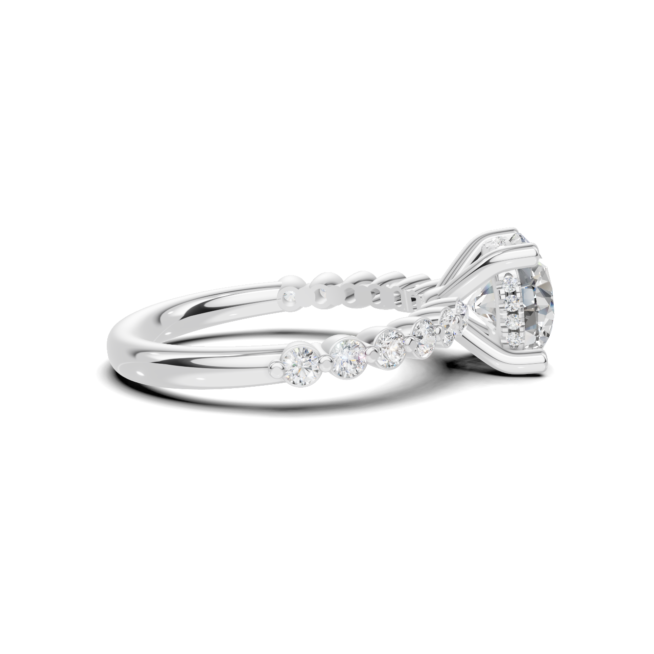 Brilliant Accented Pave Ring