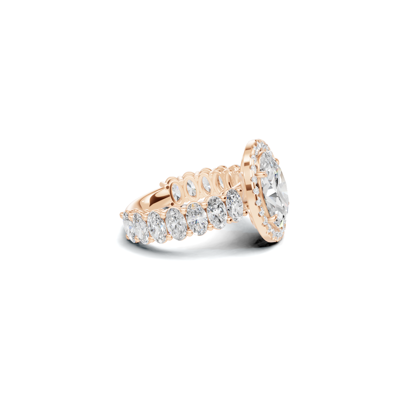 Brilliant Halo Eternity Ring