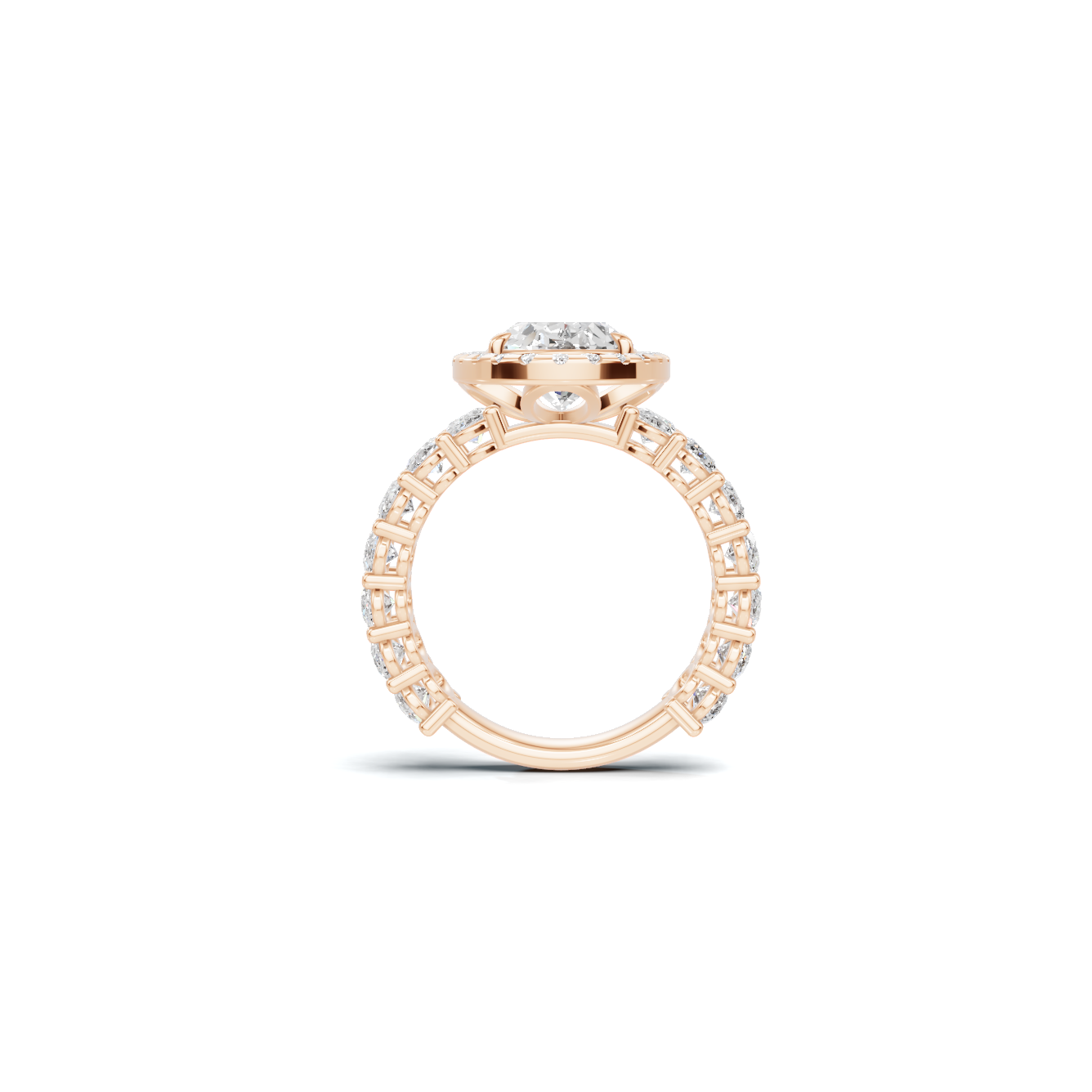 Brilliant Halo Eternity Ring
