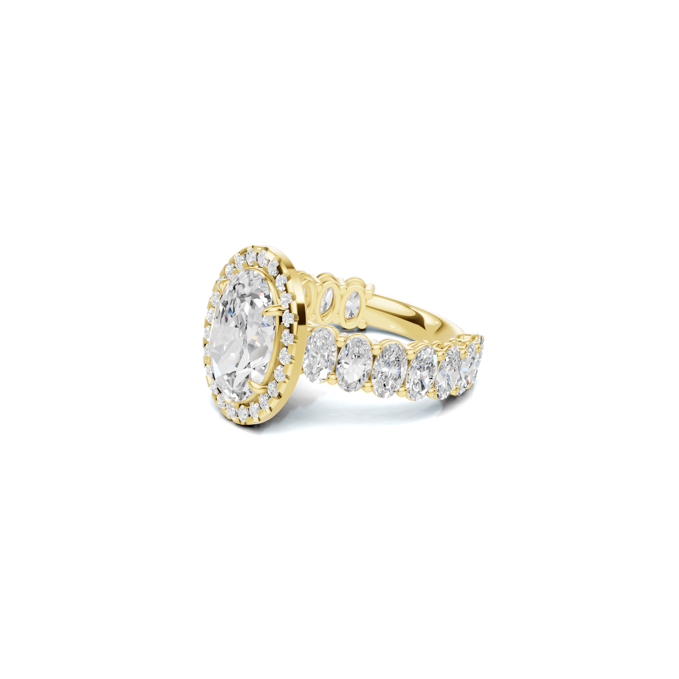 Brilliant Halo Eternity Ring