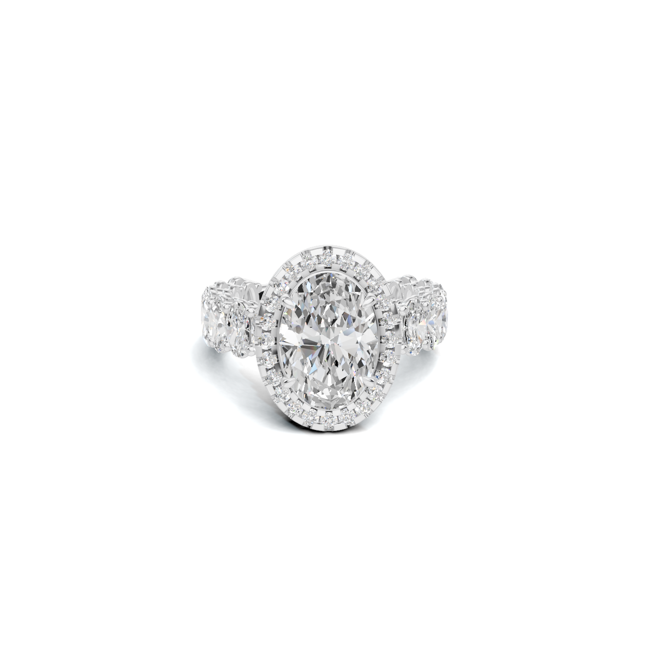 Brilliant Halo Eternity Ring