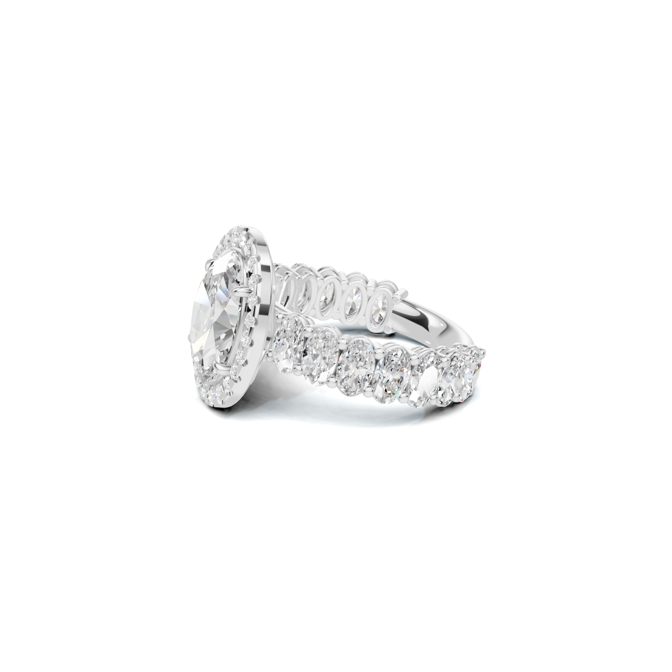 Brilliant Halo Eternity Ring